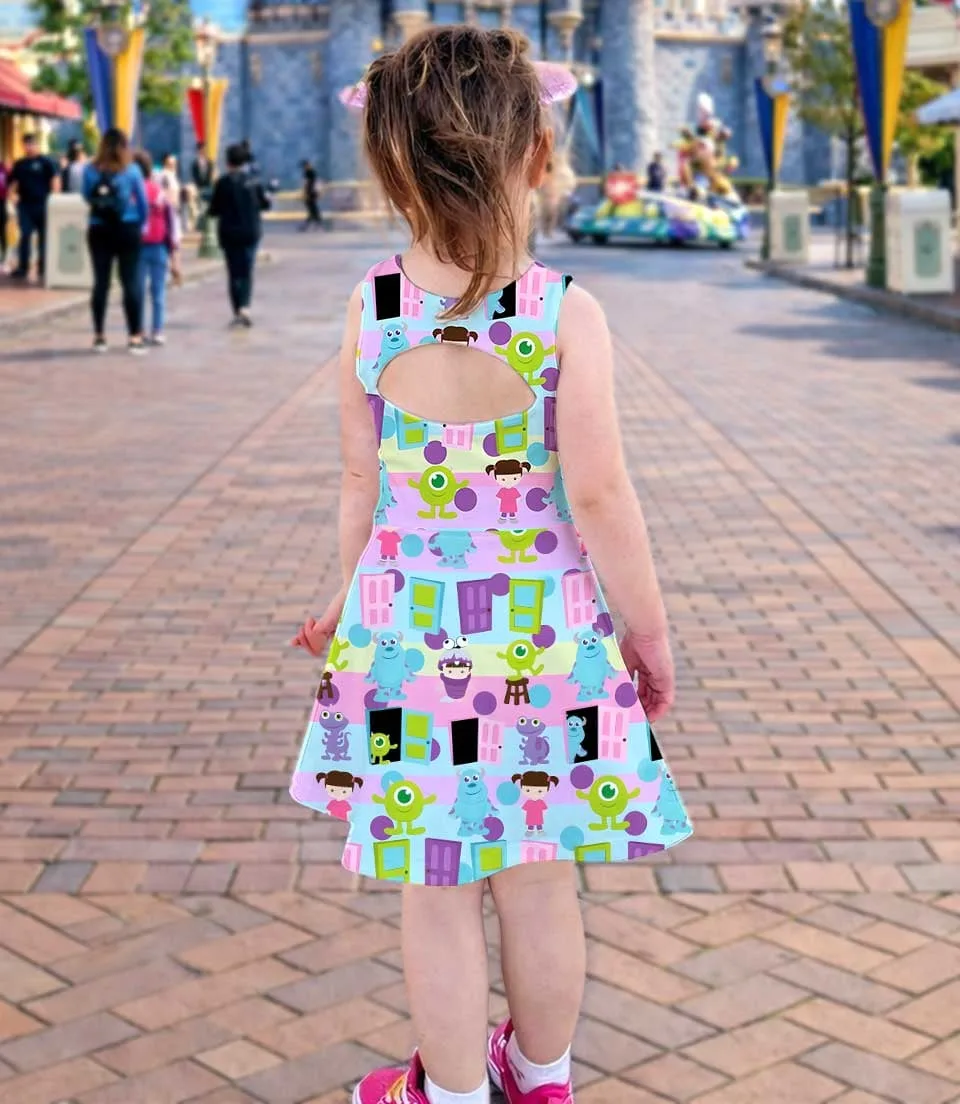 Women's Monsters Inc Coquette Tennis Dress, Athletic Skort Outfit, Cartoon Sports Dress - Image 4