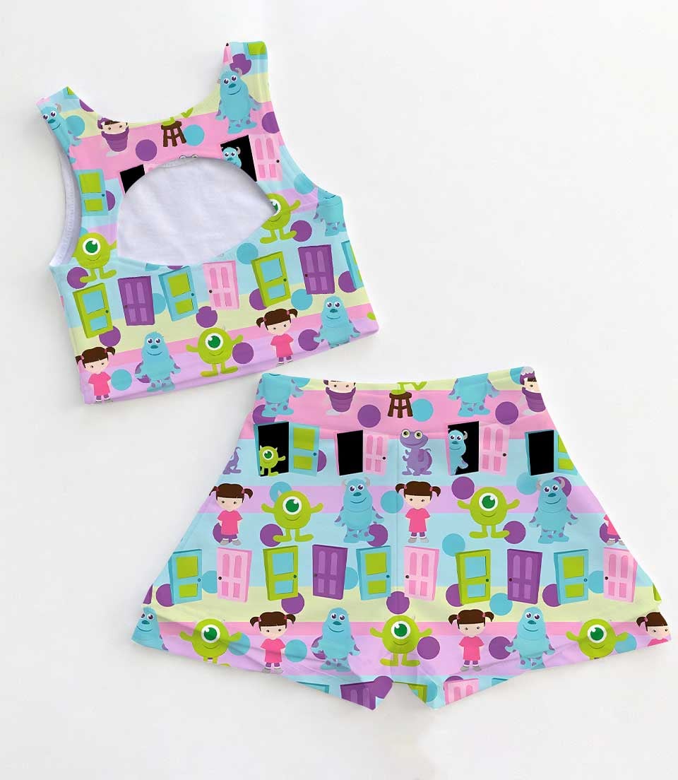 Women's Monsters Inc Coquette Tennis Dress, Athletic Skort Outfit, Cartoon Sports Dress - Image 2