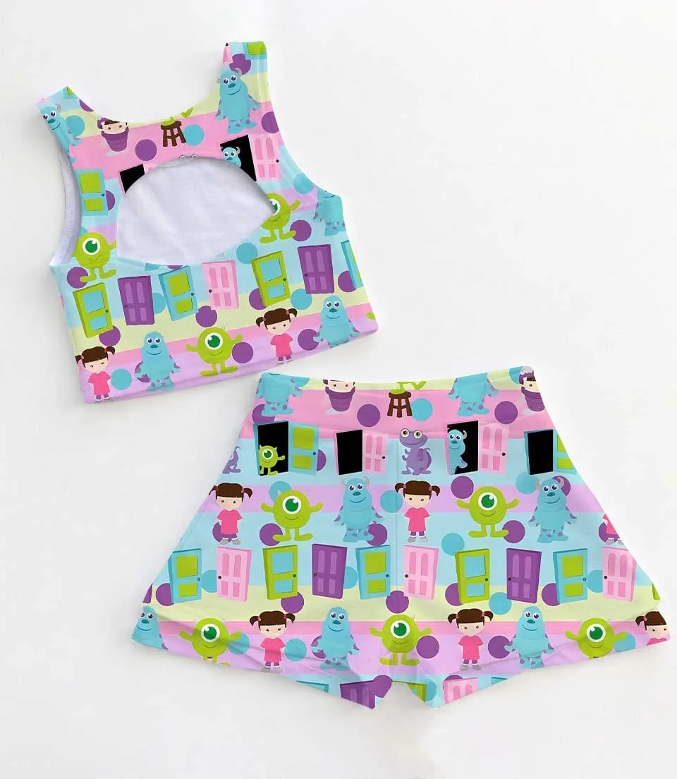Women's Monsters Inc Coquette Tennis Dress, Athletic Skort Outfit, Cartoon Sports Dress - Image 2