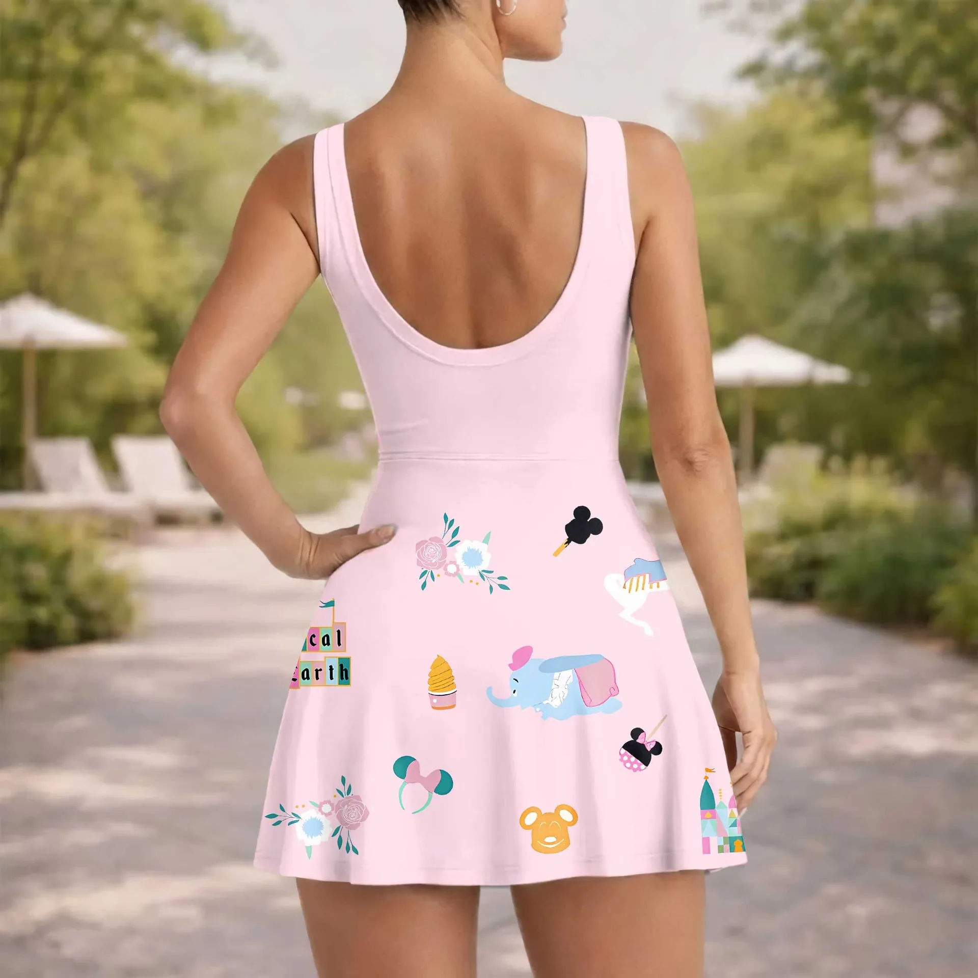 Girls Disney Parks Magical Icons Tennis Dress Skirt, Family Matching Outfit - Image 5