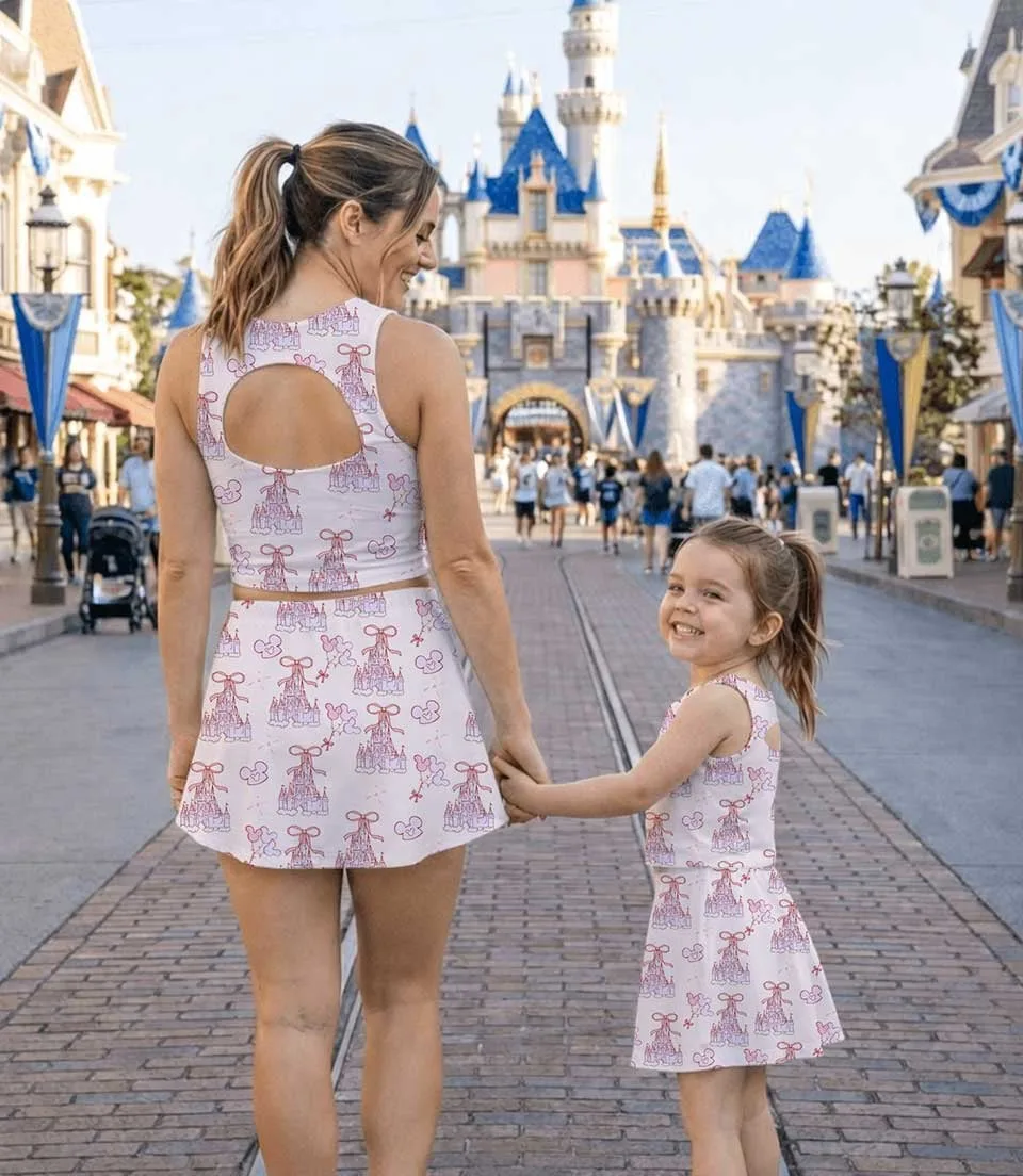 Women's Minnie & Pluto Activewear Set, Pink Magical Park Athletic Dress & Skort Outfit - Image 6