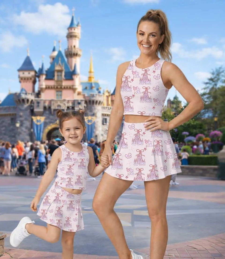 Women's Minnie & Pluto Activewear Set, Pink Magical Park Athletic Dress & Skort Outfit - Image 5