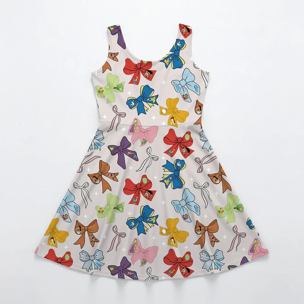 Disney Princess Colorful Bow Collection Mommy & Me Dress, Mama Mini Family Matching Outfit - Image 3