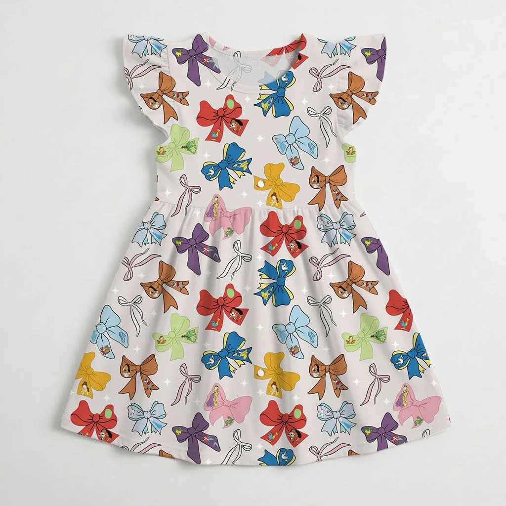 Disney Princess Colorful Bow Collection Mommy & Me Dress, Mama Mini Family Matching Outfit - Image 4