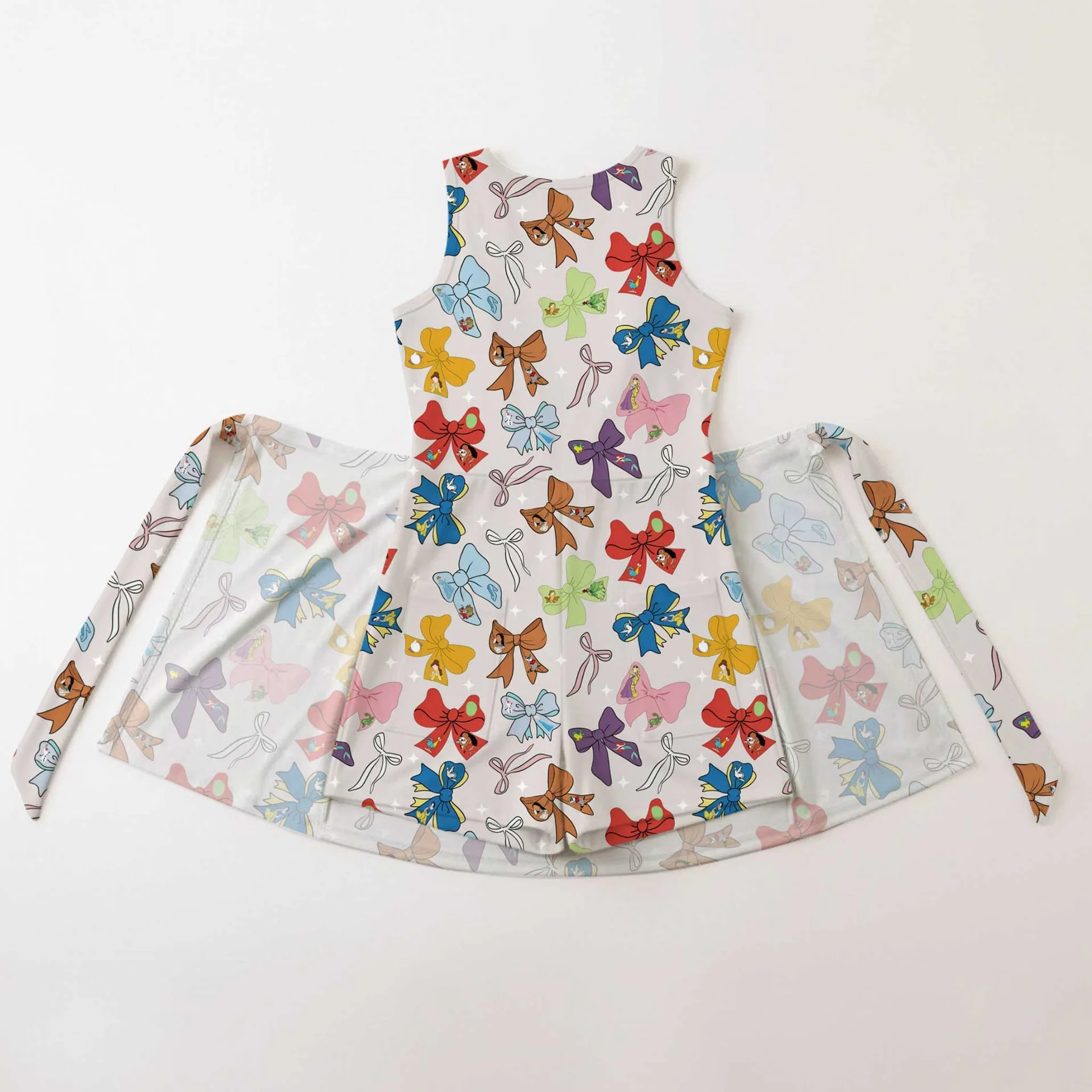 Girls Colorful Bow Tennis Dress Skirt, Family Matching Outfit - Image 2