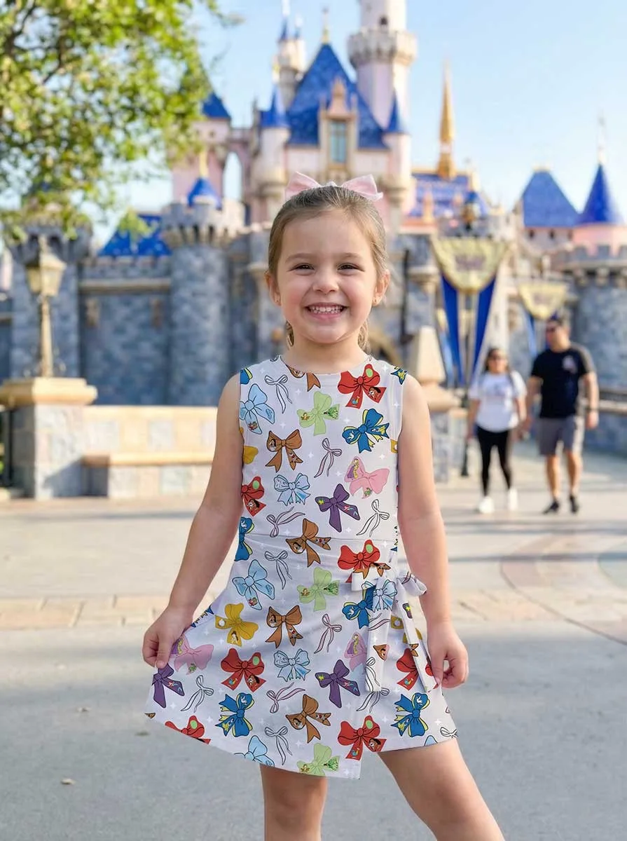 Girls Colorful Bow Tennis Dress Skirt, Family Matching Outfit - Image 6
