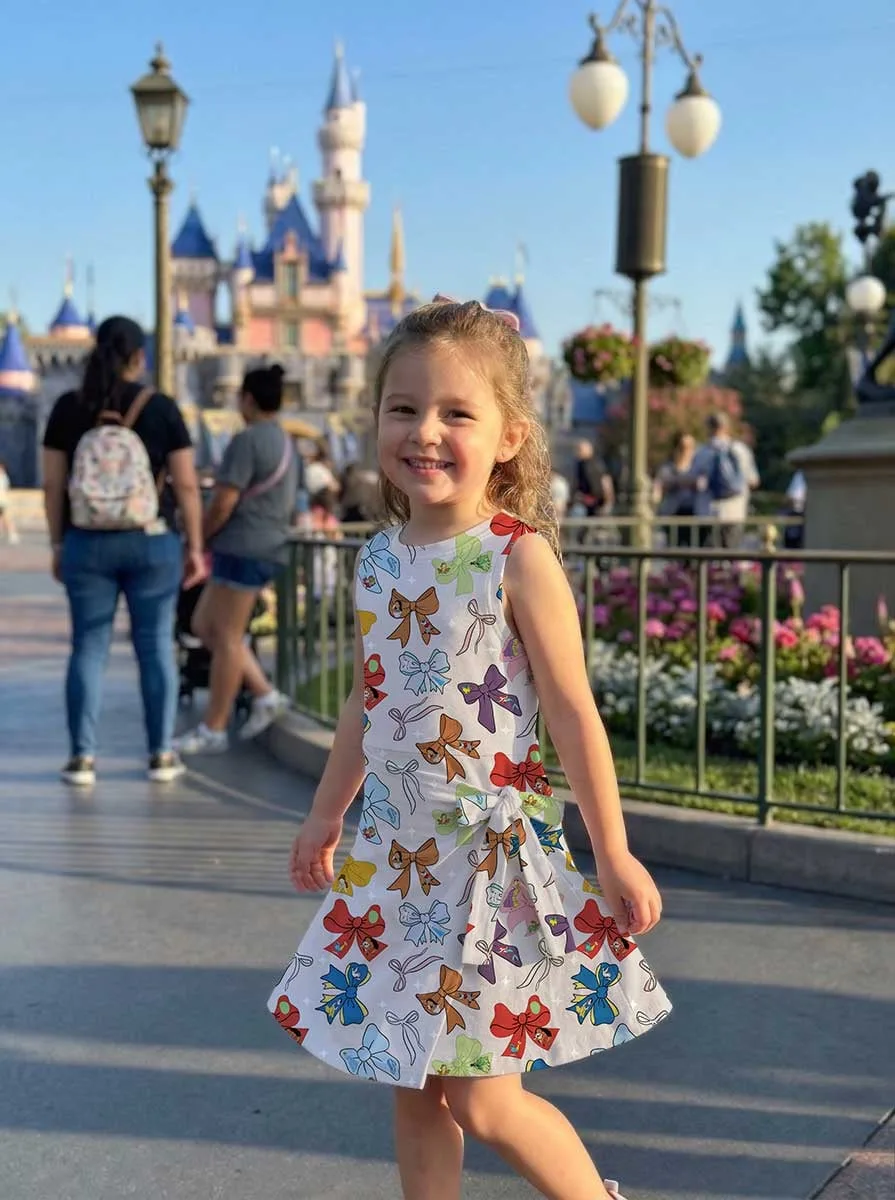 Girls Colorful Bow Tennis Dress Skirt, Family Matching Outfit - Image 9