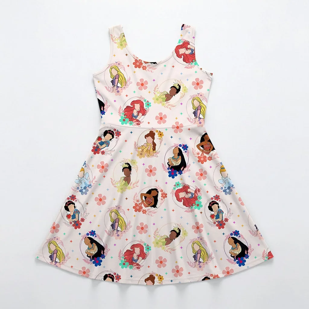 Disney Princess Floral Mommy & Me Dress, Mama Mini Family Matching Outfit - Image 3