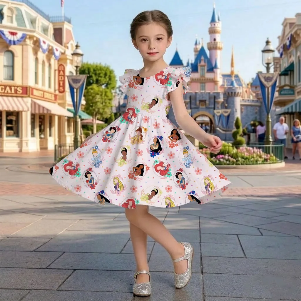 Disney Princess Floral Mommy & Me Dress, Mama Mini Family Matching Outfit - Image 6