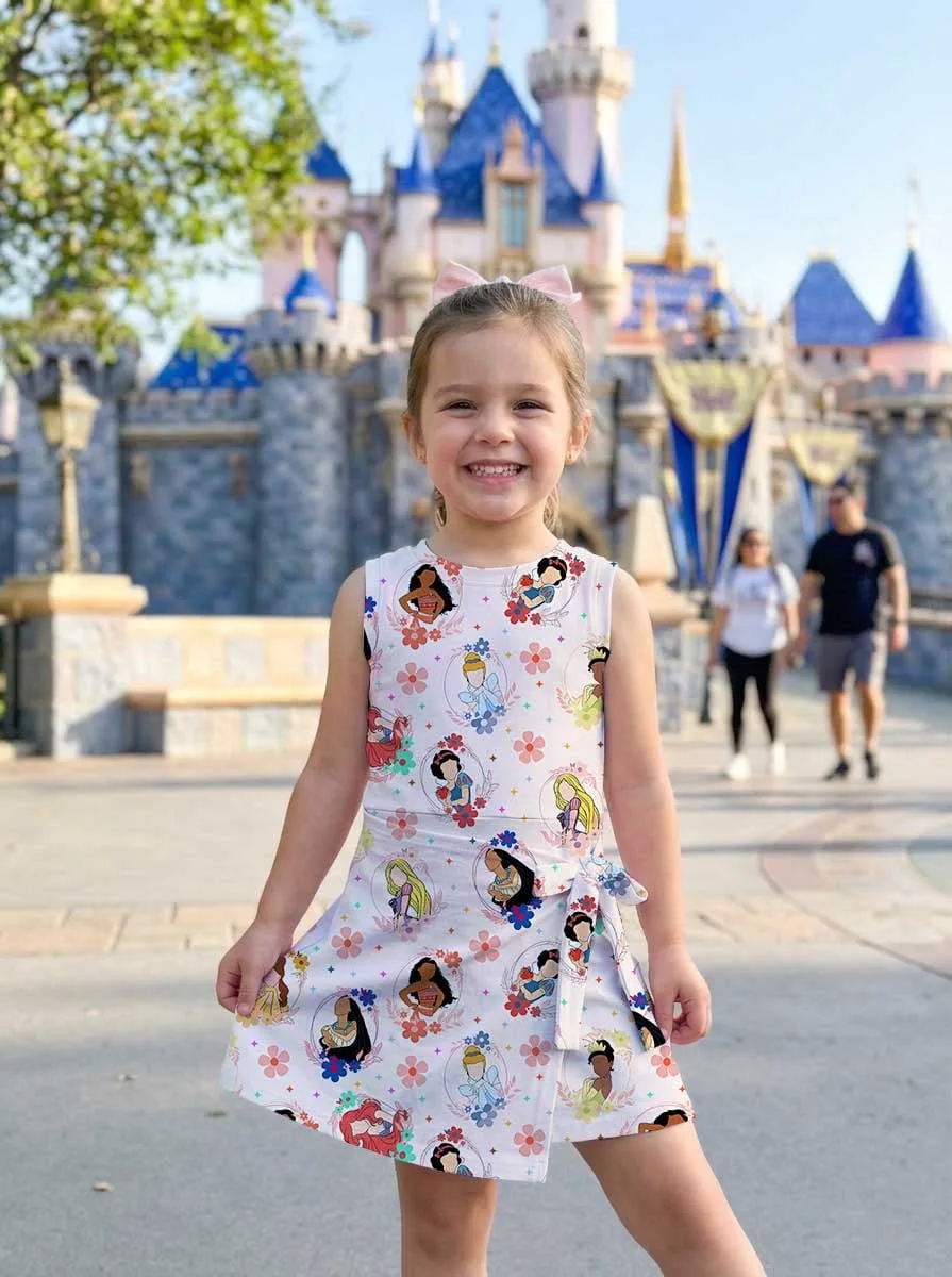 Girls Disney Princess Floral Tennis Dress Skirt, Family Matching Outfit - Image 6