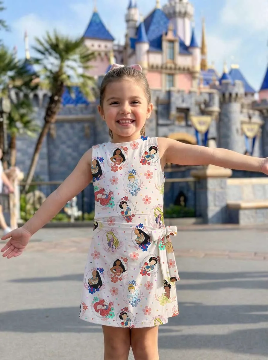 Girls Disney Princess Floral Tennis Dress Skirt, Family Matching Outfit - Image 7