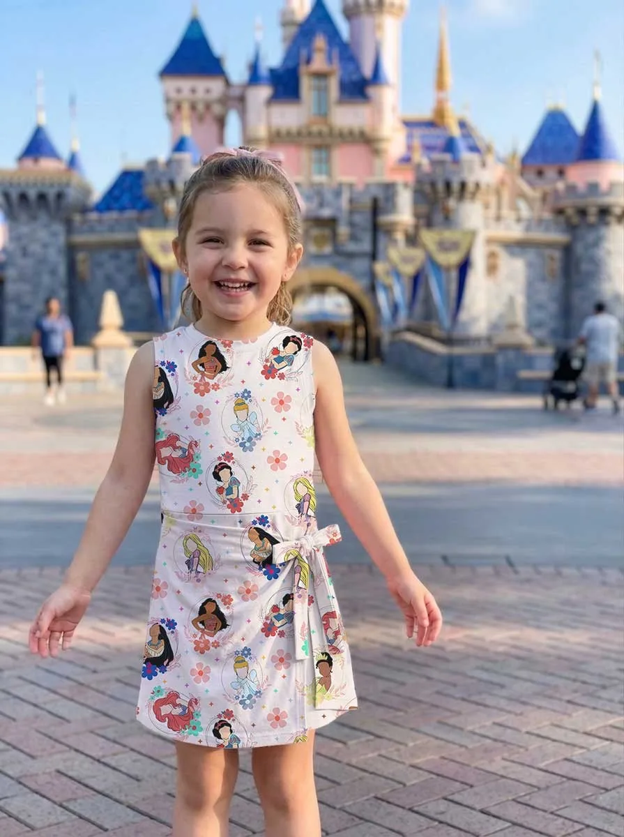Girls Disney Princess Floral Tennis Dress Skirt, Family Matching Outfit - Image 8