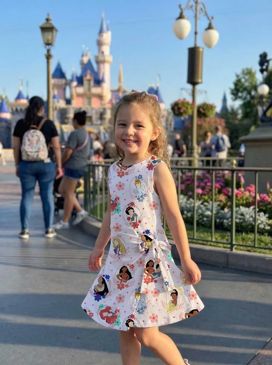 Girls Disney Princess Floral Tennis Dress Skirt, Family Matching Outfit - Image 9