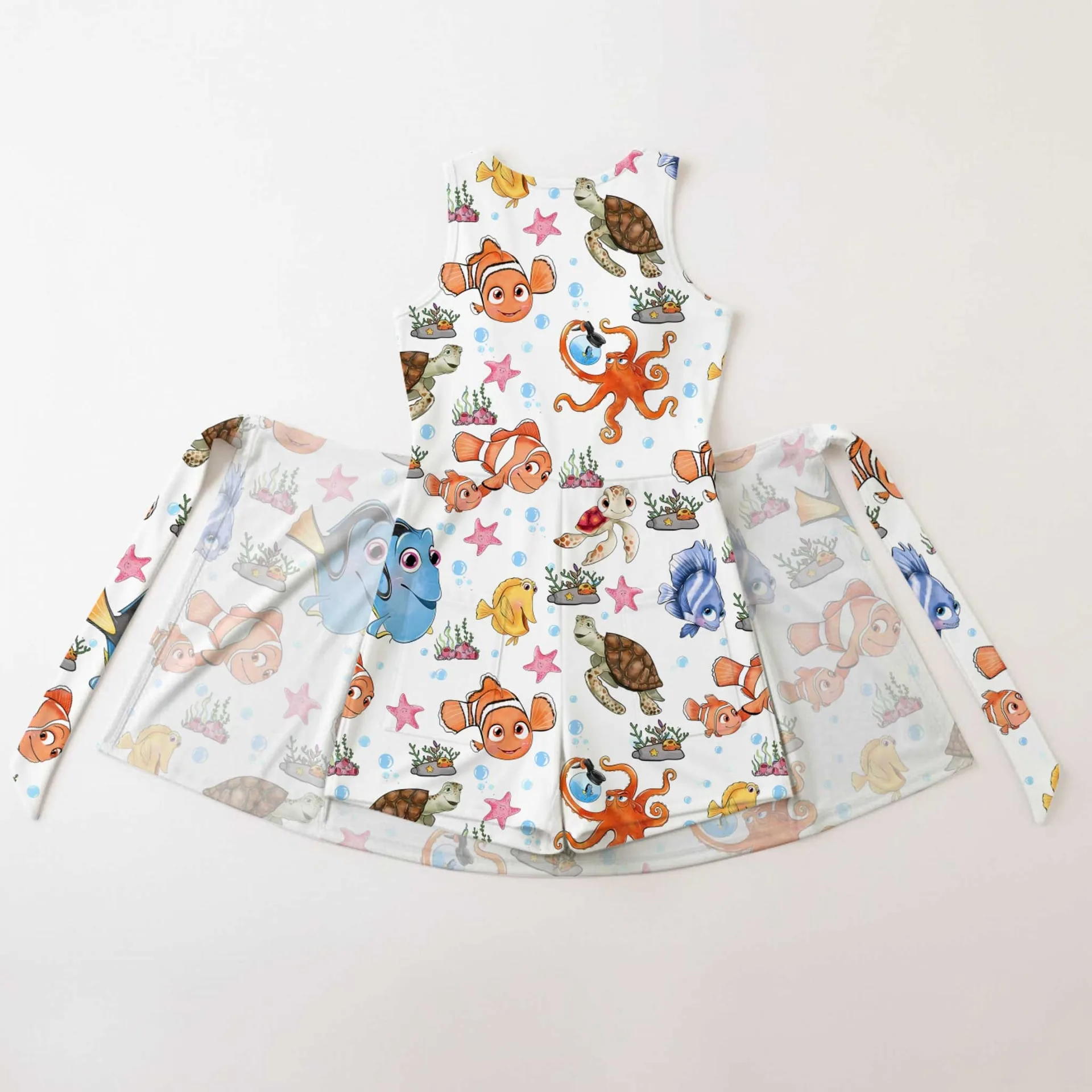 Girls Disney Finding Nemo Character Tennis Dress Skirt, Family Matching Outfit - Image 2