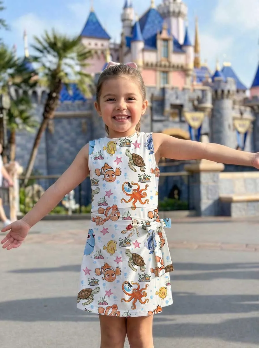 Girls Disney Finding Nemo Character Tennis Dress Skirt, Family Matching Outfit - Image 7