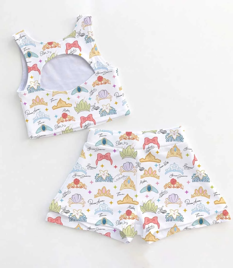 Princess Crown Coquette Bow Dress Set, Disney Princess Family Vacation Outfit - Image 2