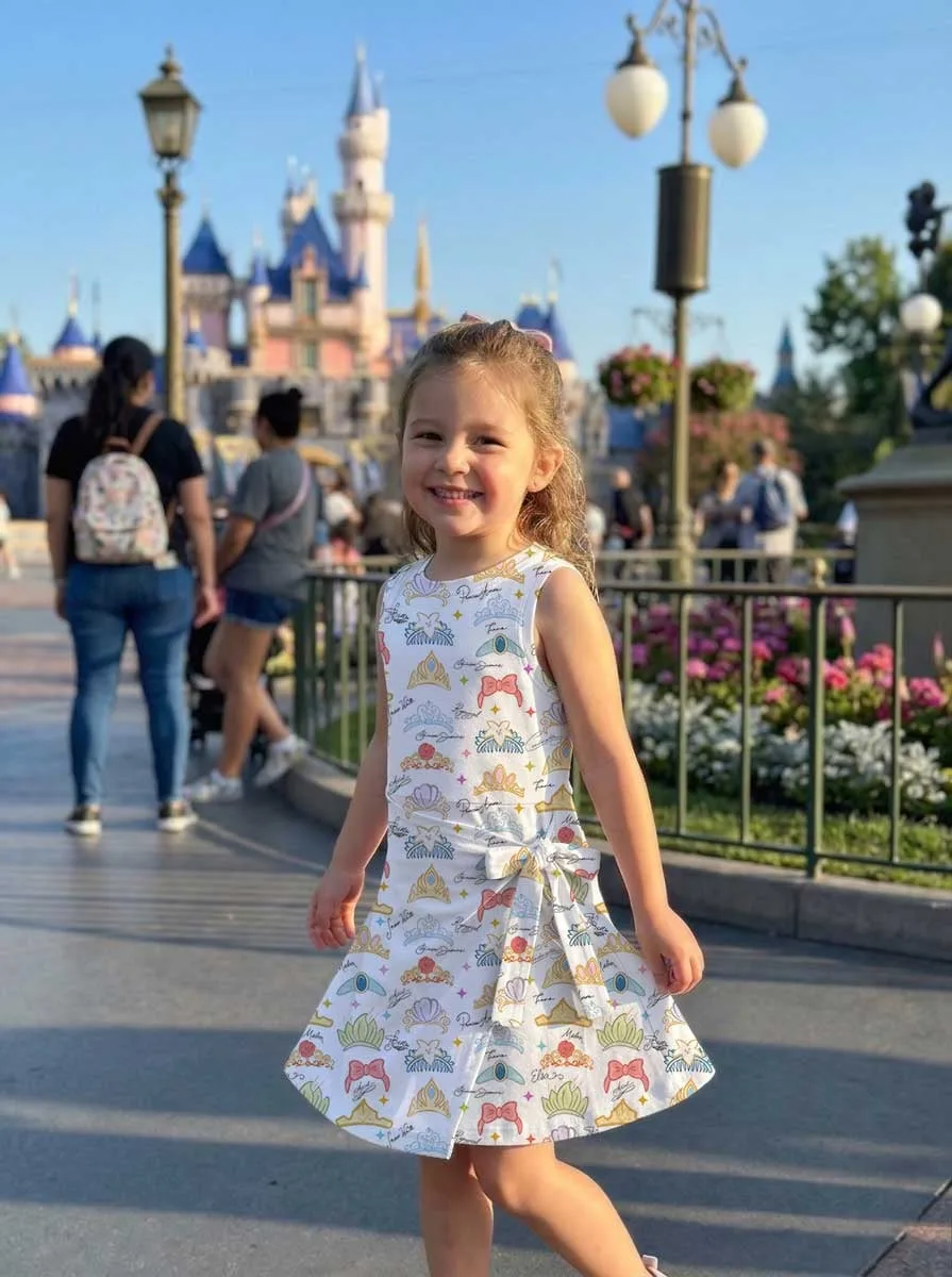 Girls Disney Princess Crown Tennis Dress Skirt, Family Matching Outfit - Image 7