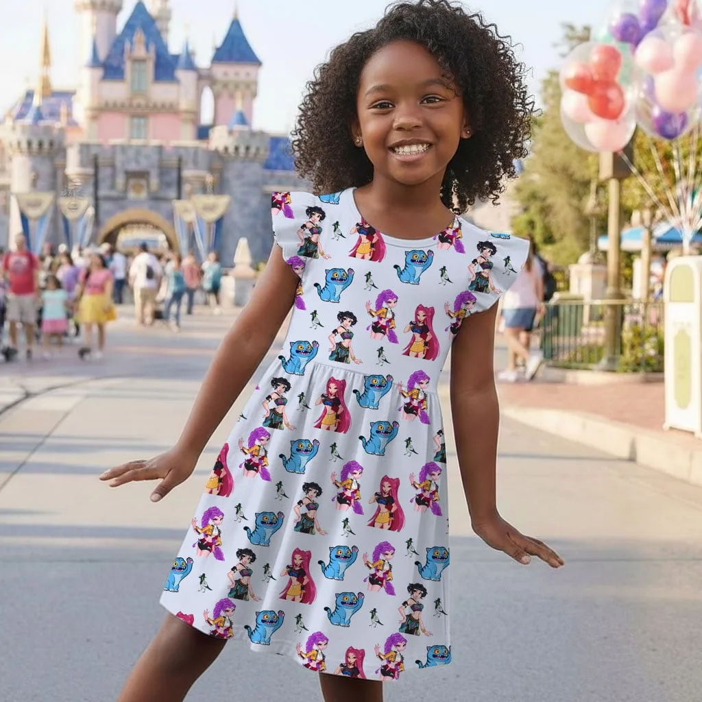 Demon Hunter Inspired Mommy & Me Dress, Mama Mini Family Matching Outfit - Image 7