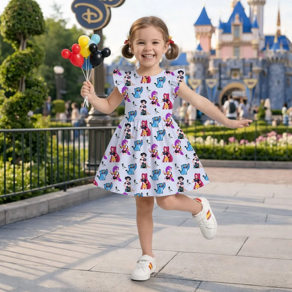 Demon Hunter Inspired Mommy & Me Dress, Mama Mini Family Matching Outfit - Image 9