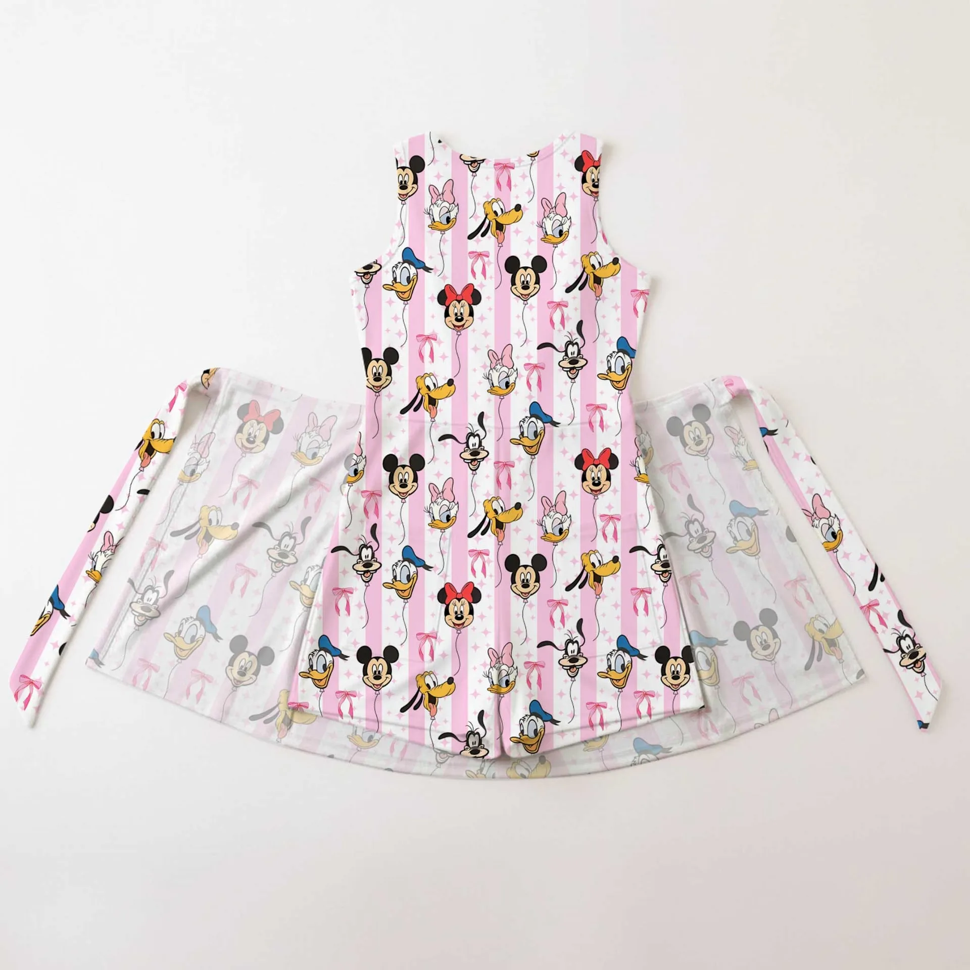 Girls Coquette Mickey Balloons Tennis Dress Skirt, Family Matching Disney Outfit - Image 2
