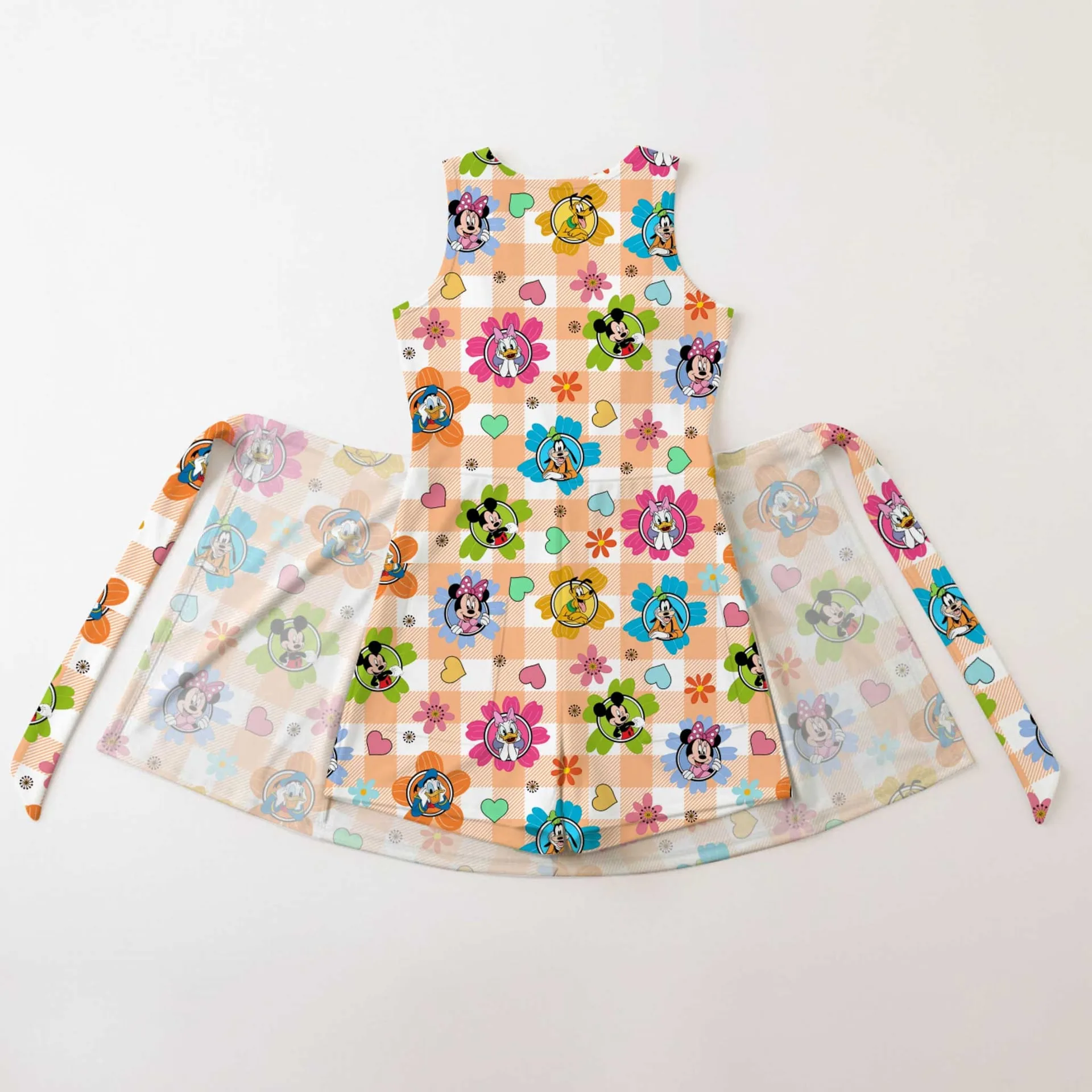 Girls Mickey Friends Floral Tennis Dress Skirt, Family Matching Disney Outfit - Image 2