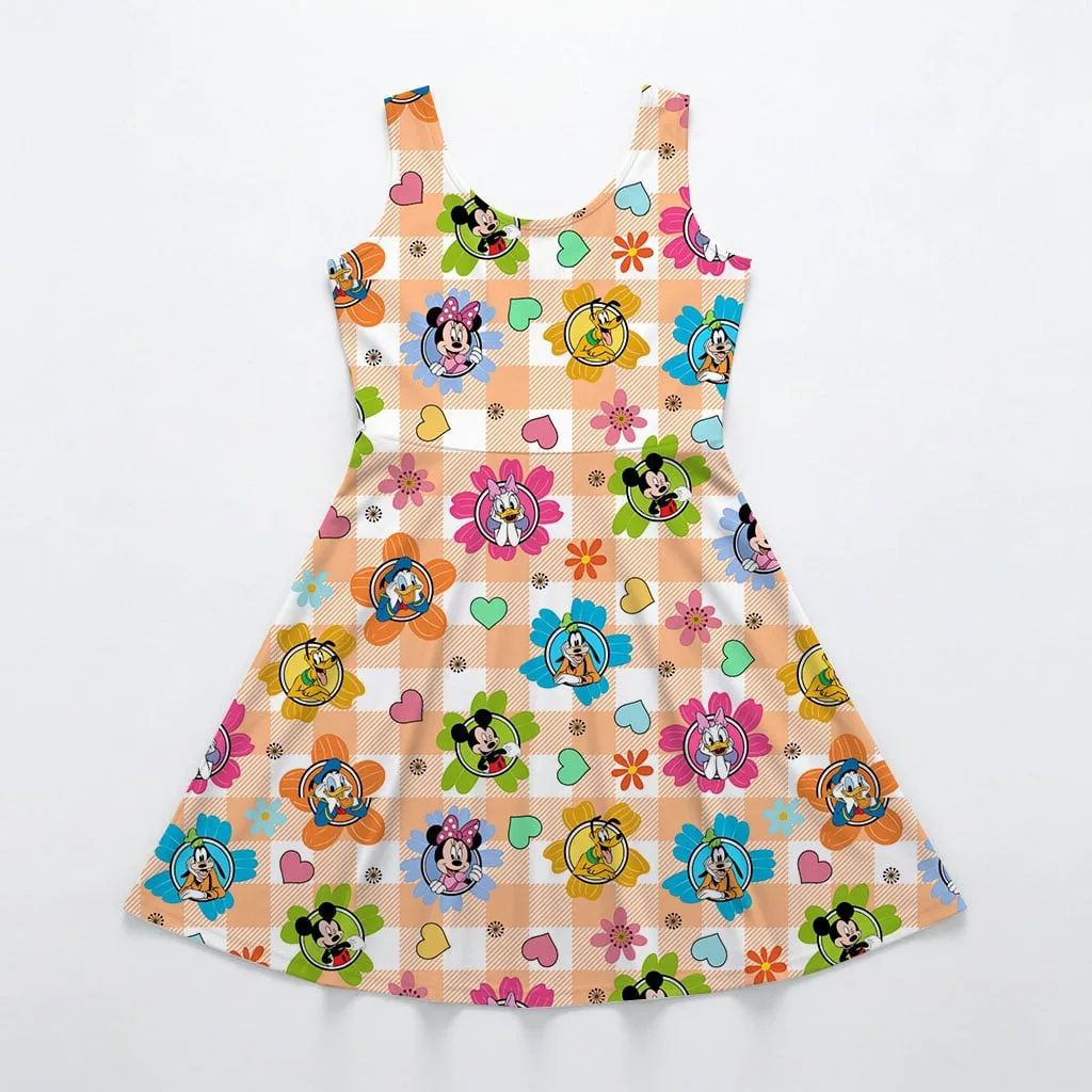 Mickey Friends Floral Mommy & Me Dress, Mama Mini Garden Matching Outfit - Image 3