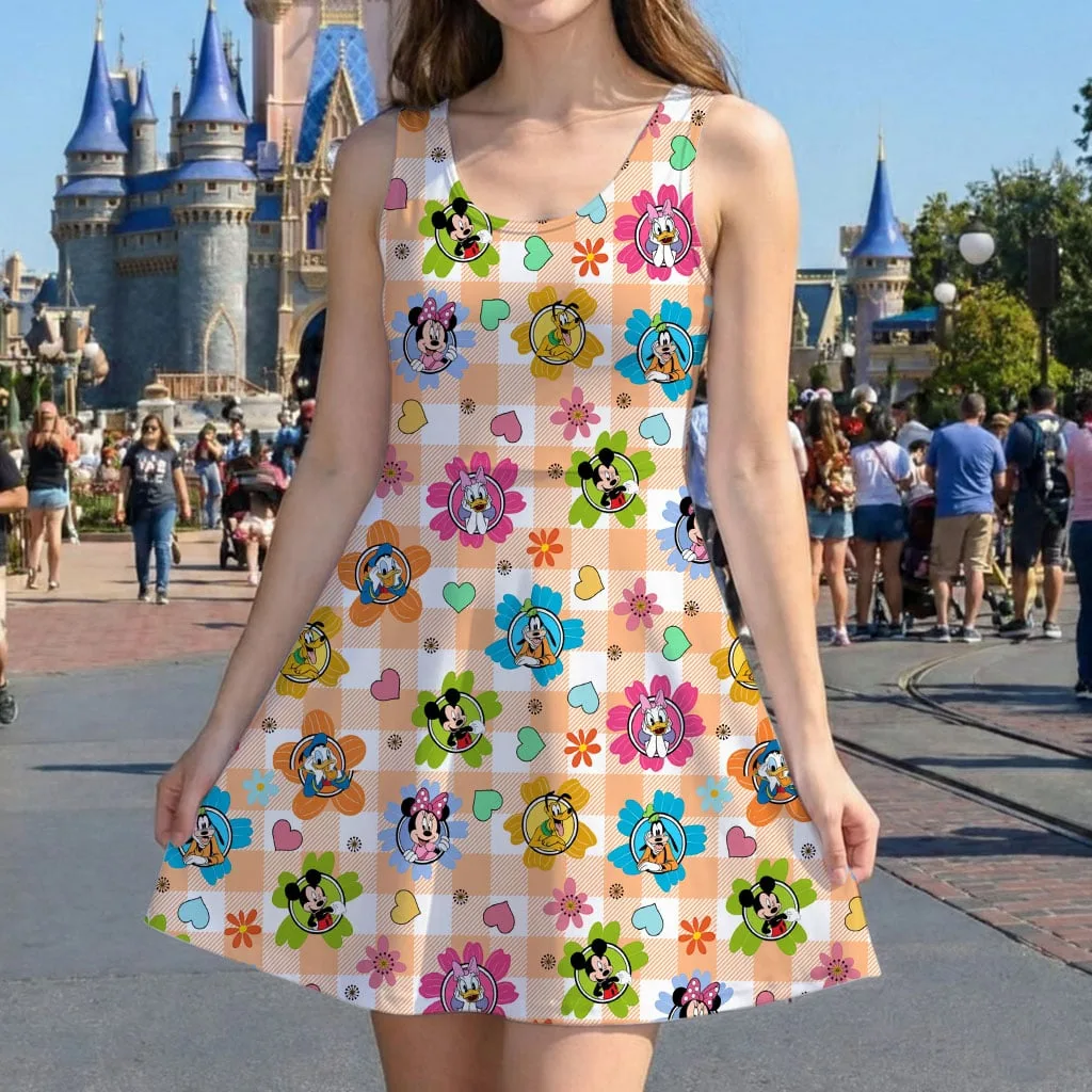 Mickey Friends Floral Mommy & Me Dress, Mama Mini Garden Matching Outfit - Image 5