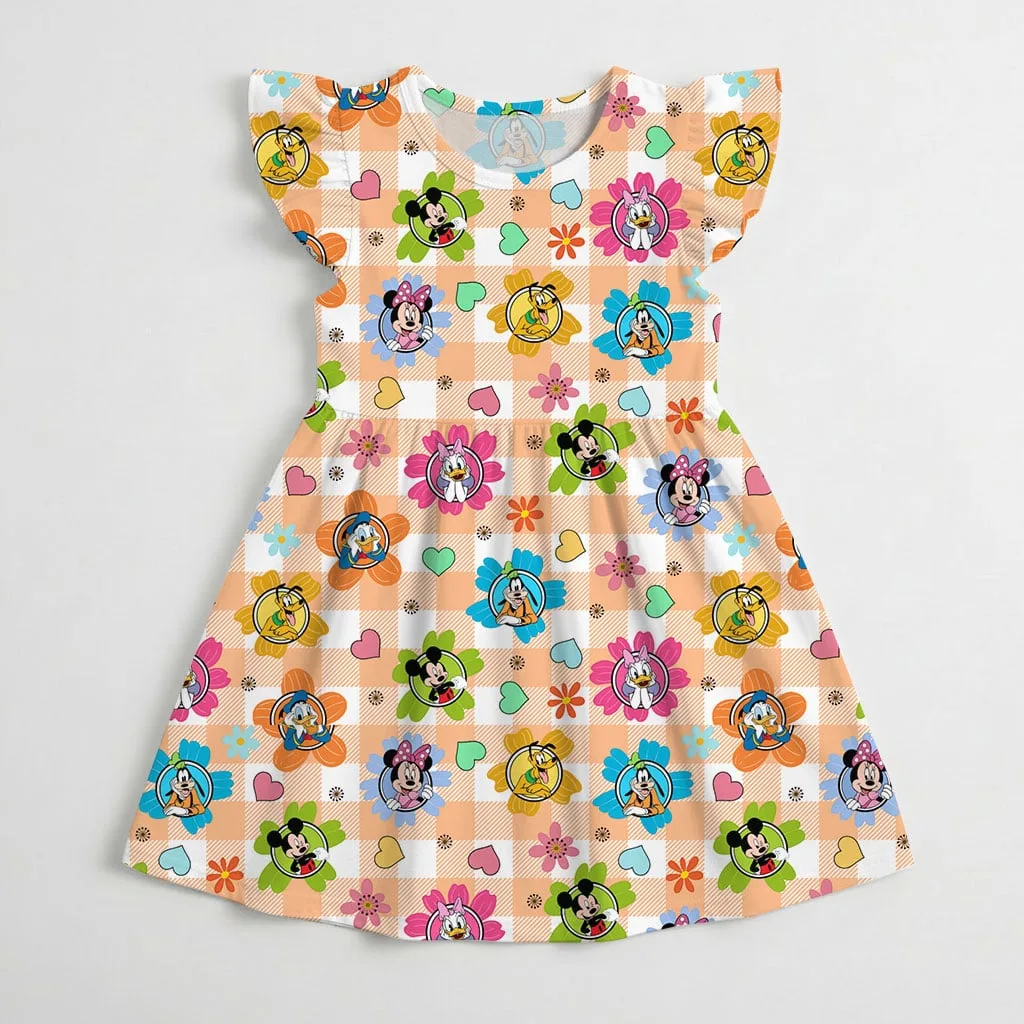 Mickey Friends Floral Mommy & Me Dress, Mama Mini Garden Matching Outfit - Image 4