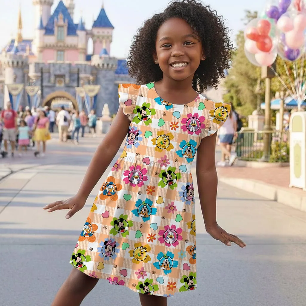 Mickey Friends Floral Mommy & Me Dress, Mama Mini Garden Matching Outfit - Image 6