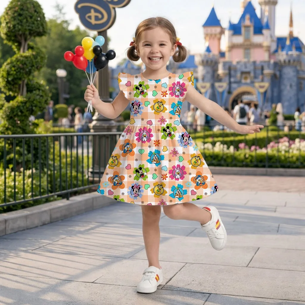 Mickey Friends Floral Mommy & Me Dress, Mama Mini Garden Matching Outfit - Image 8