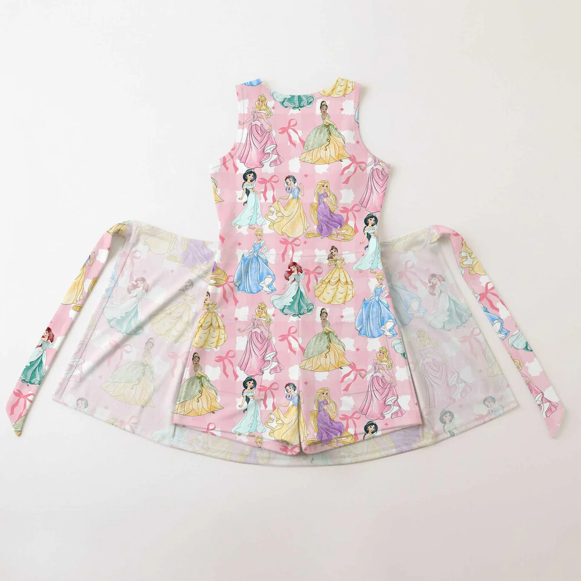 Girls Disney Princess Bow Tennis Dress Skirt, Family Matching Disney Outfit - Image 2