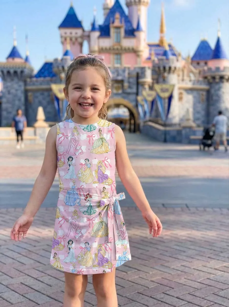 Girls Disney Princess Bow Tennis Dress Skirt, Family Matching Disney Outfit - Image 8