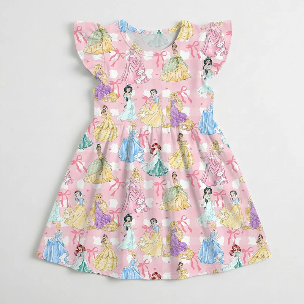 Disney Princess Coquette Bow Mommy & Me Dress, Mama Mini Royal Matching Outfit - Image 4