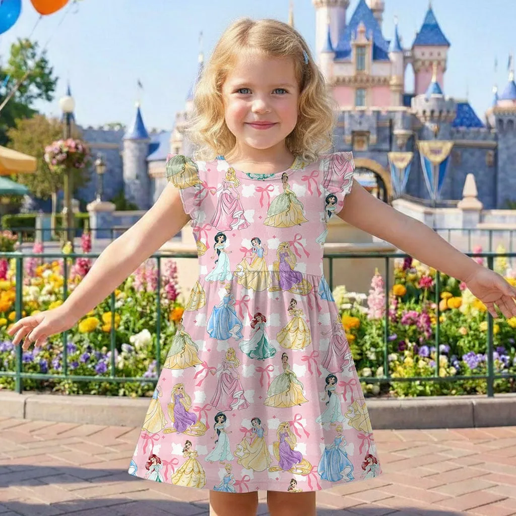 Disney Princess Coquette Bow Mommy & Me Dress, Mama Mini Royal Matching Outfit - Image 8