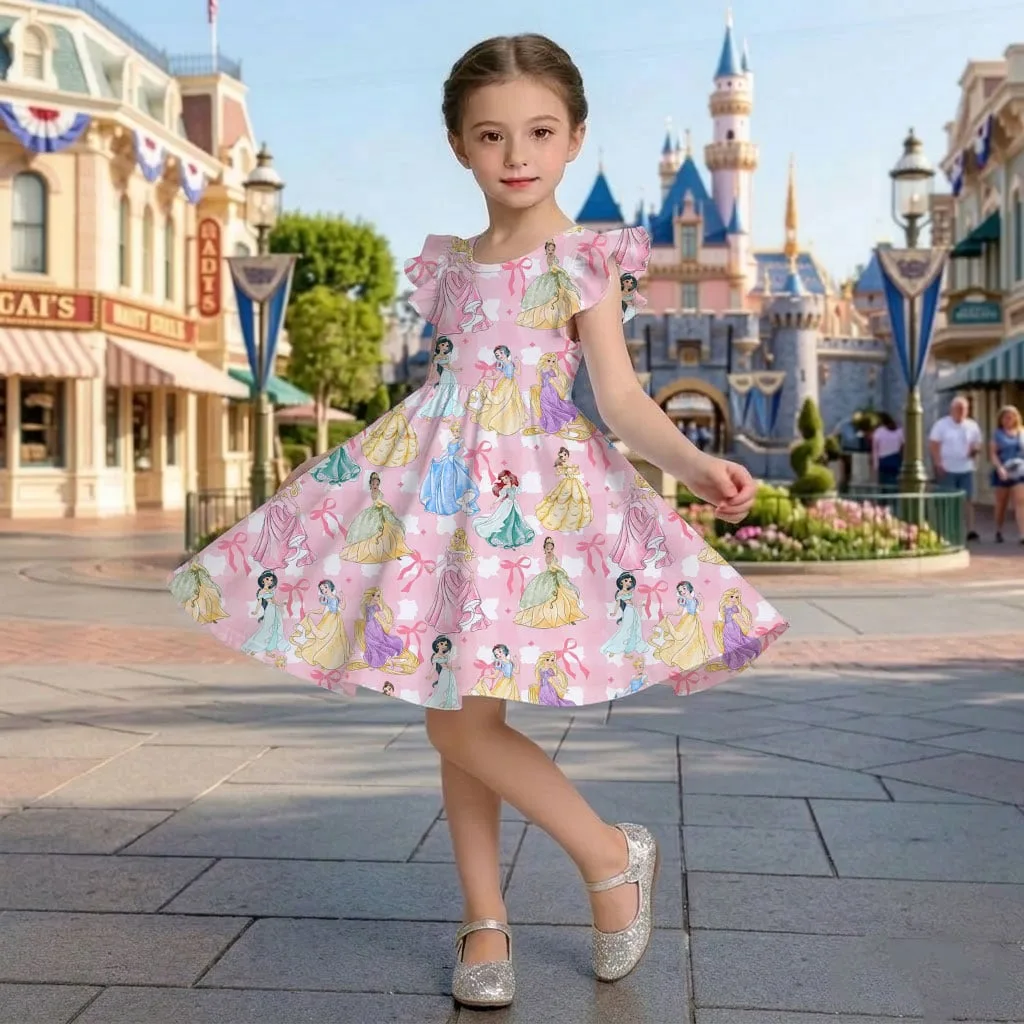 Disney Princess Coquette Bow Mommy & Me Dress, Mama Mini Royal Matching Outfit - Image 9