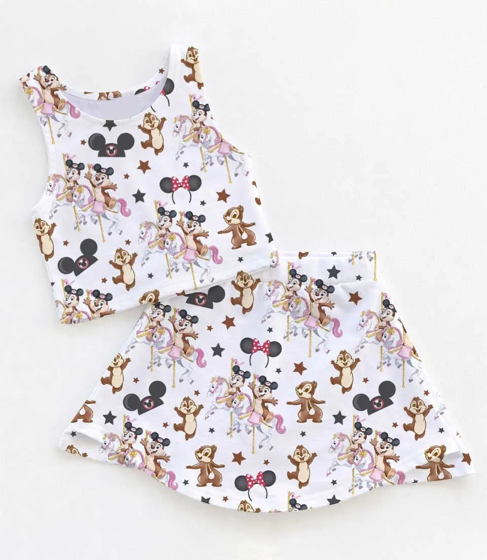 Chip N Dale Nut Chestnut Dress Set, Double Trouble Disney Outfit, Family Matching Dress Set