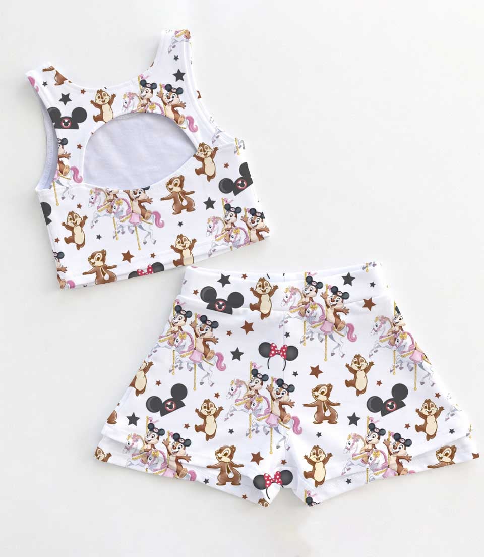 Chip N Dale Nut Chestnut Dress Set, Double Trouble Disney Outfit, Family Matching Dress Set - Image 2