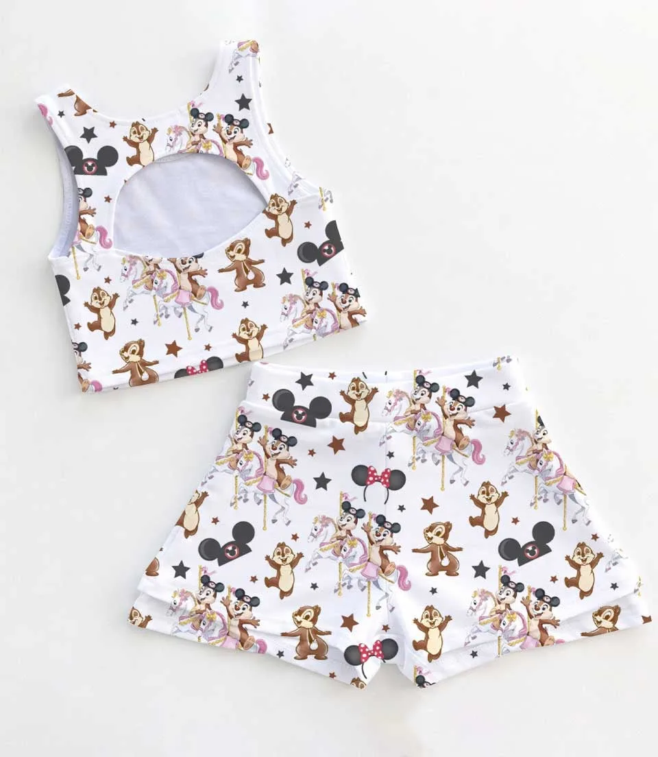 Chip N Dale Nut Chestnut Dress Set, Double Trouble Disney Outfit, Family Matching Dress Set - Image 2