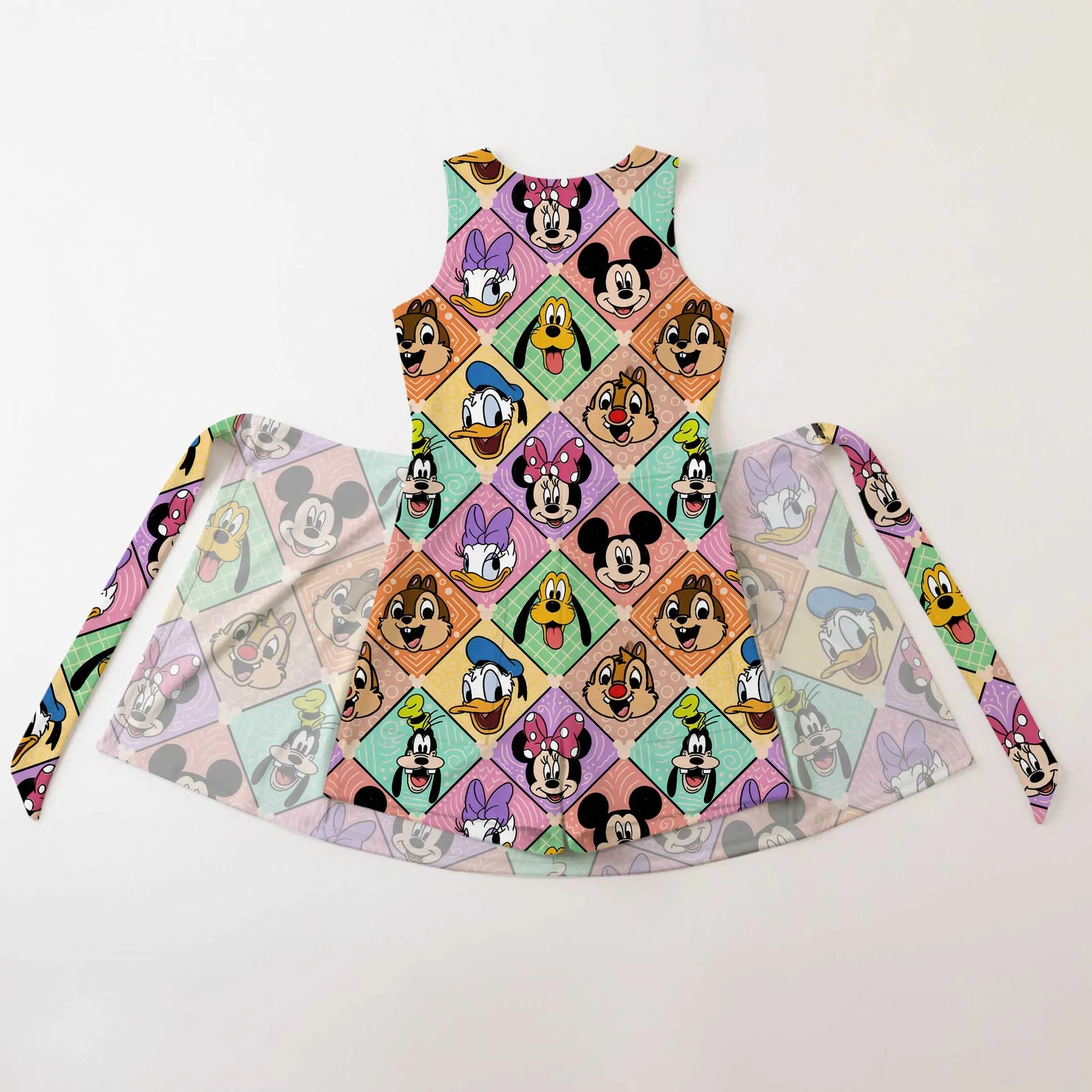 Girls Disney Mickey and Friends Argyle Tennis Dress Skirt, Family Matching Outfit - Image 2