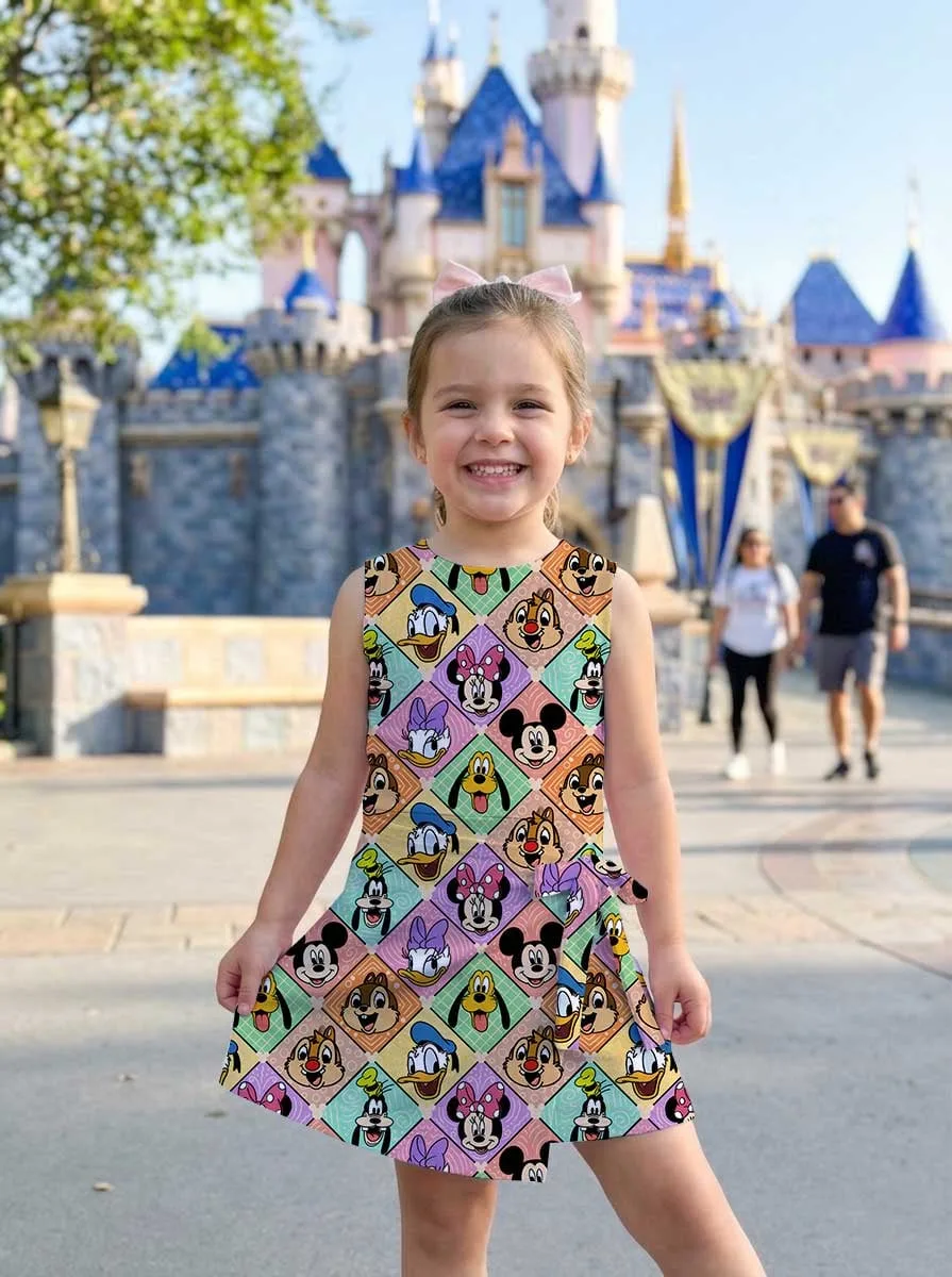 Girls Disney Mickey and Friends Argyle Tennis Dress Skirt, Family Matching Outfit - Image 6