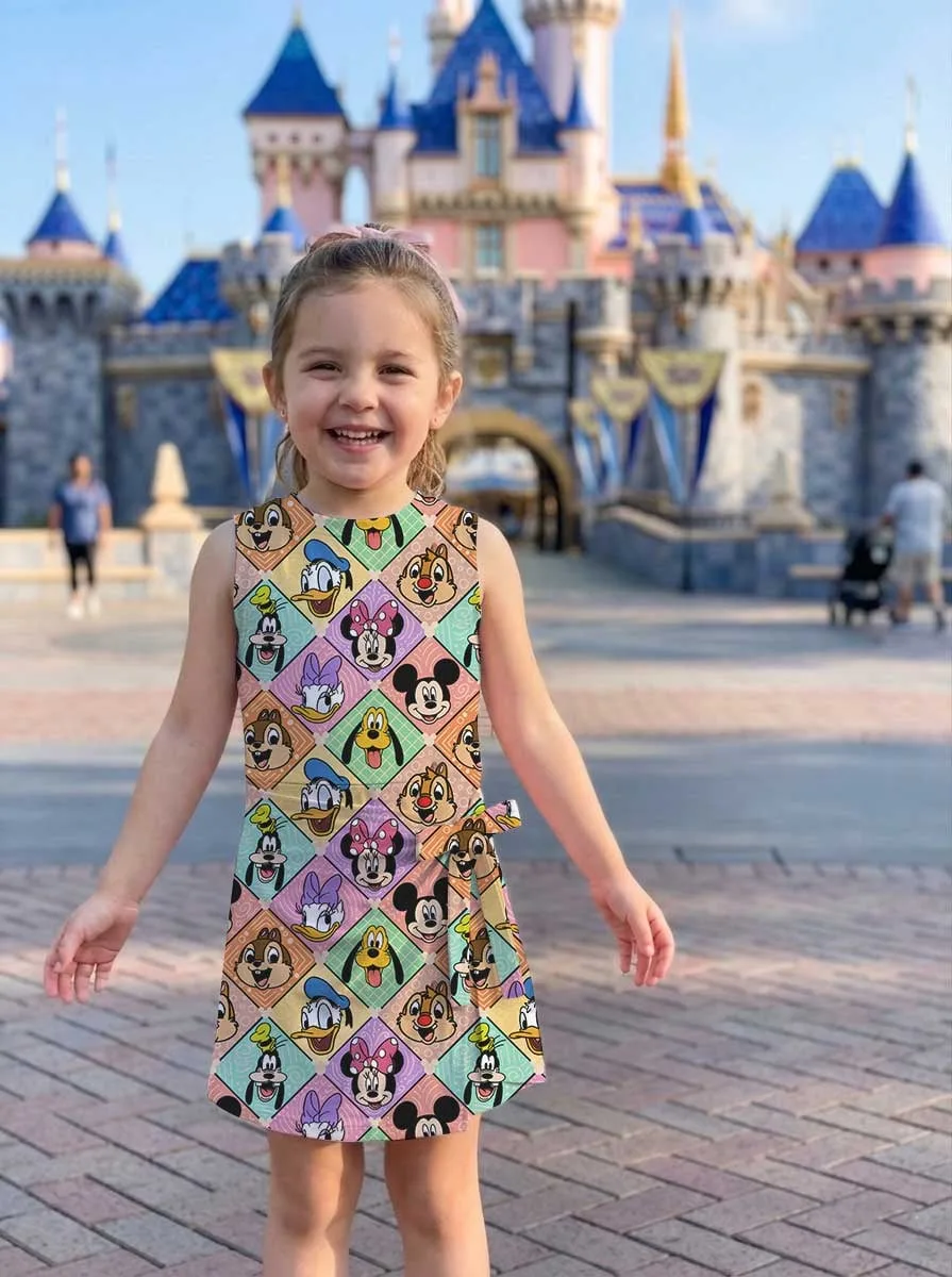 Girls Disney Mickey and Friends Argyle Tennis Dress Skirt, Family Matching Outfit - Image 9