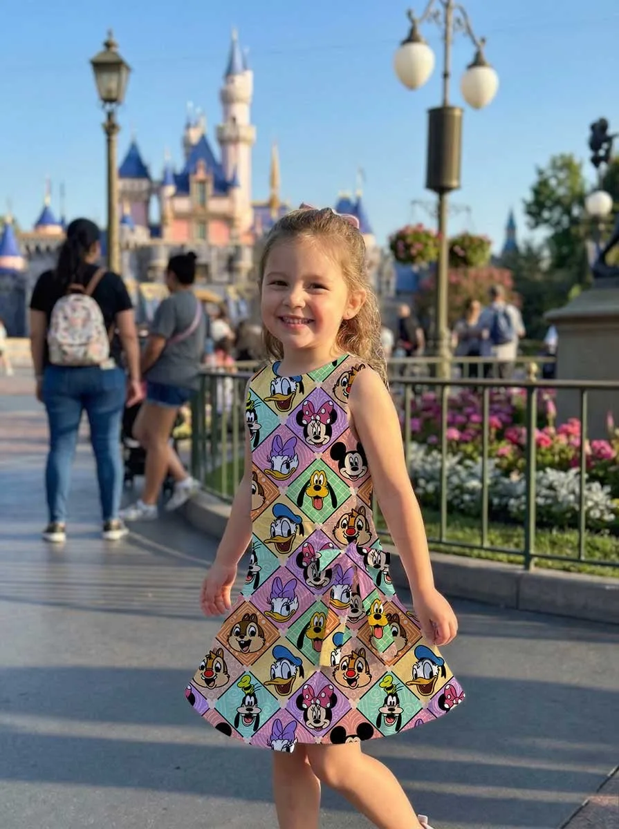 Girls Disney Mickey and Friends Argyle Tennis Dress Skirt, Family Matching Outfit - Image 7