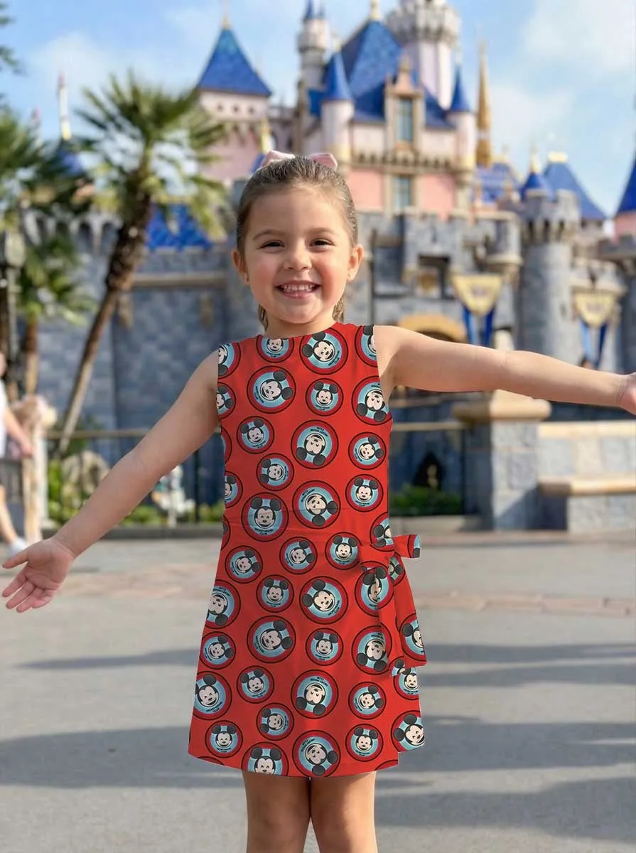 Girls Disney Mickey Mouse Red Circle Tennis Dress Skirt, Family Matching Outfit - Image 6