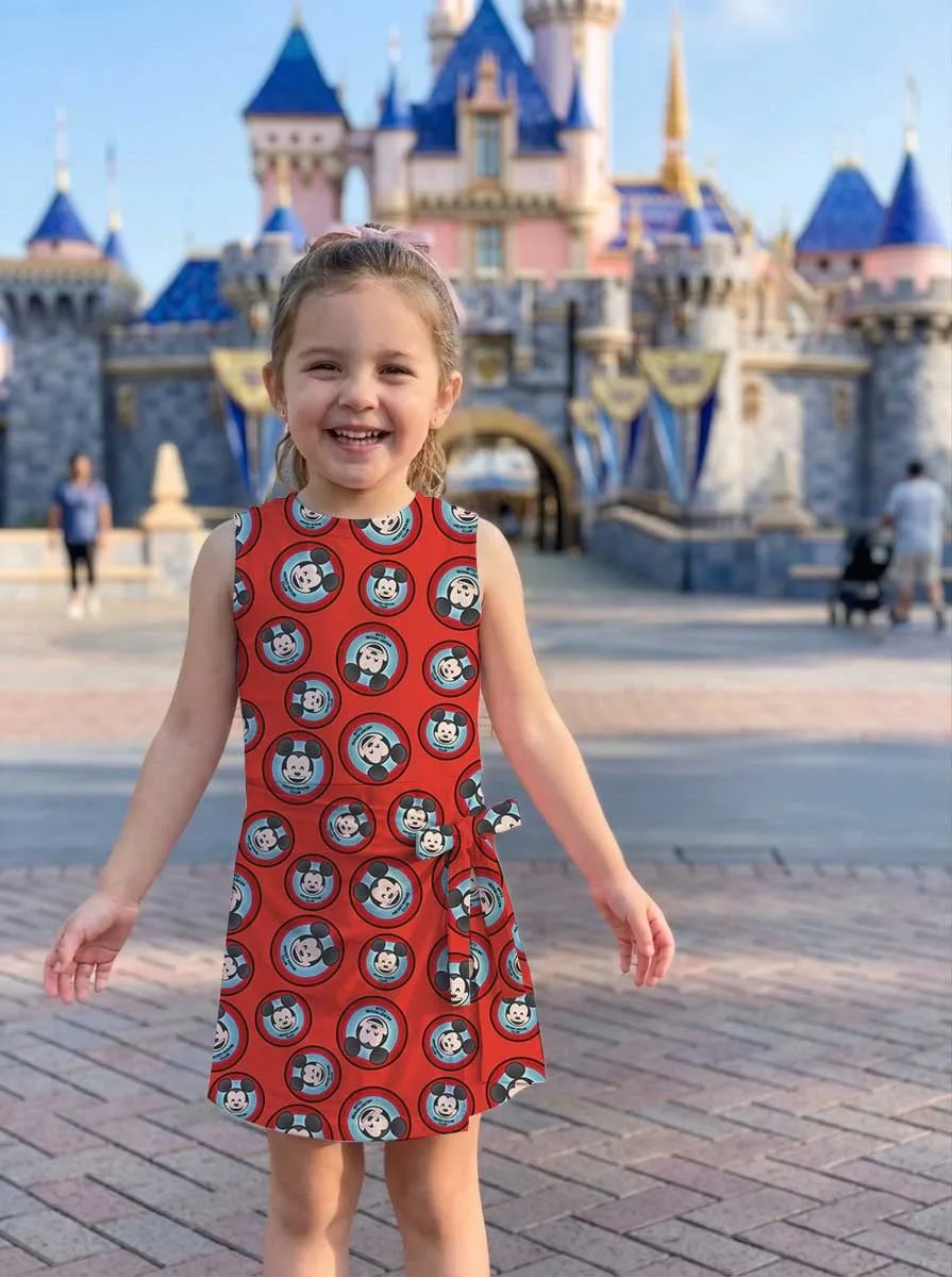 Girls Disney Mickey Mouse Red Circle Tennis Dress Skirt, Family Matching Outfit - Image 7