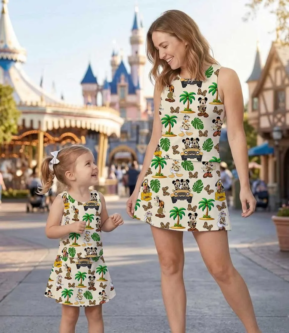 Green Jungle Adventure Dress Set, Safari Mickey Minnie Vacation Outfit - Image 5