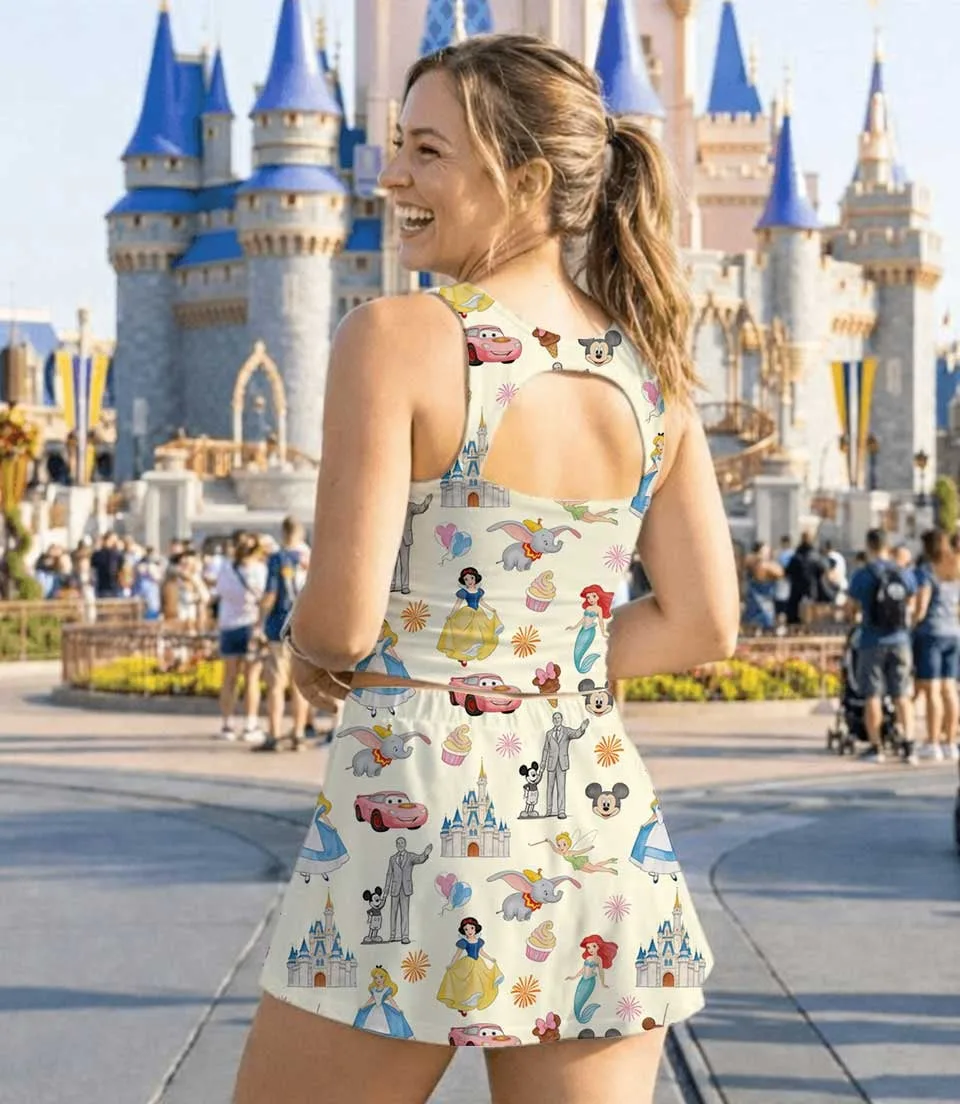 Retro Disney Princess Dress Set, Rapunzel Belle Cinderella Vacation Outfit - Image 8
