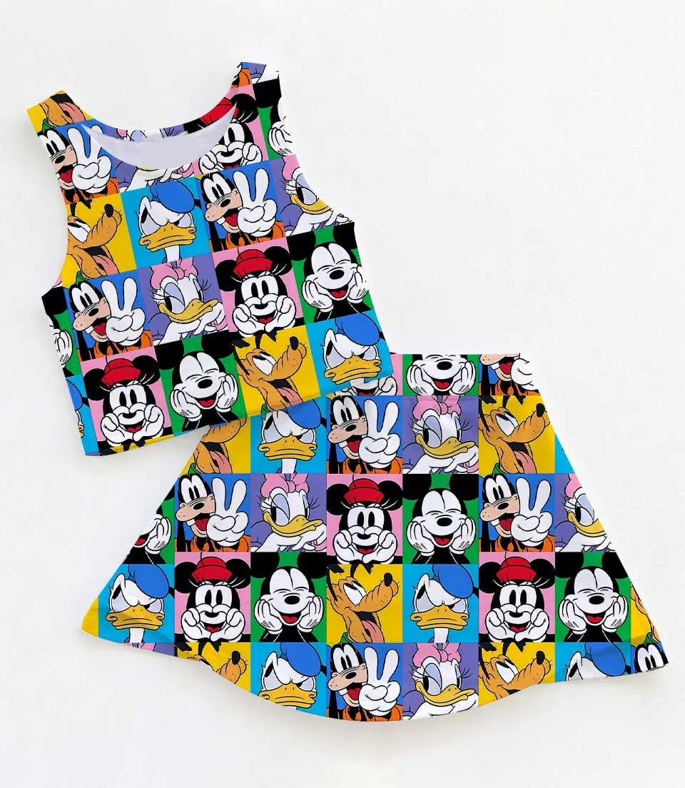 Mickey And Friends Dress Set, Disney Family Vacation Matching Outfit