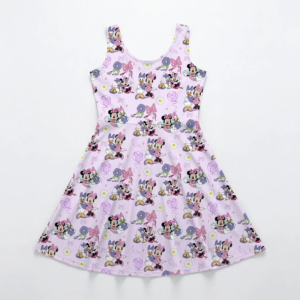 Disney Minnie And Daisy Purple Mommy & Me Dress, Mama Mini Family Matching Outfit - Image 3