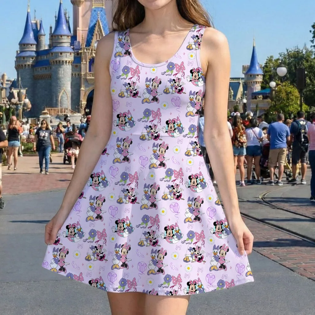 Disney Minnie And Daisy Purple Mommy & Me Dress, Mama Mini Family Matching Outfit - Image 5