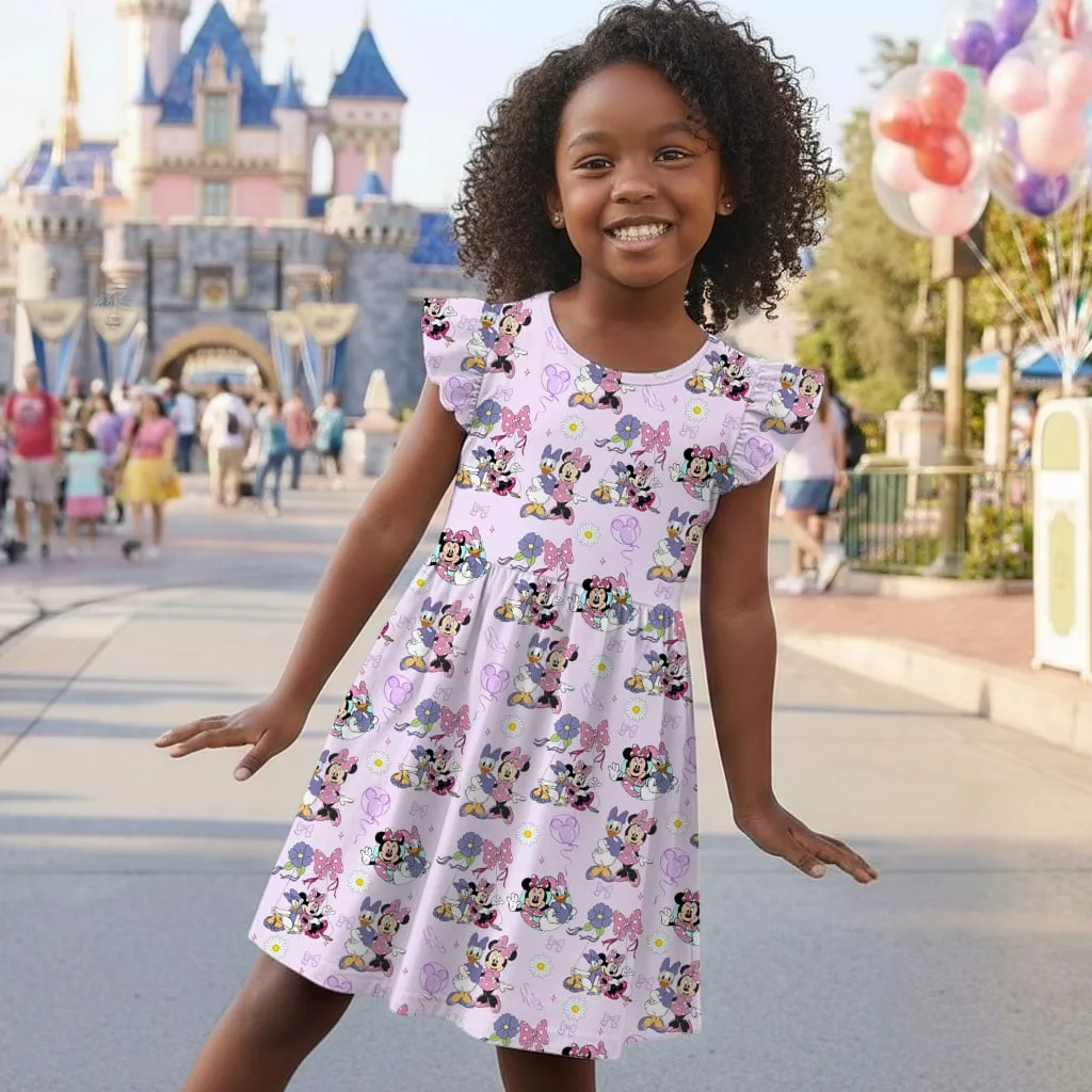 Disney Minnie And Daisy Purple Mommy & Me Dress, Mama Mini Family Matching Outfit - Image 6